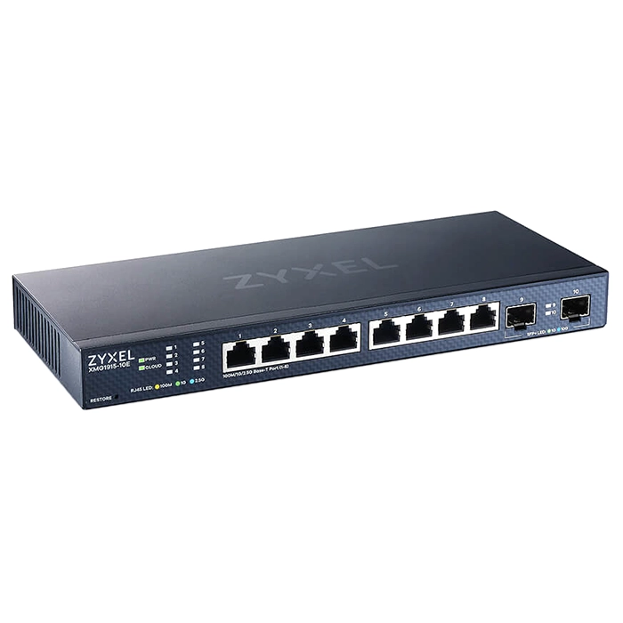 ZyXEL XMG1915-10E | 8-Ports 2.5GbE with 2x SFP+ Uplink Ports Smart Managed Switch Refurbished - Zyxel refurbished available on Gotodirect