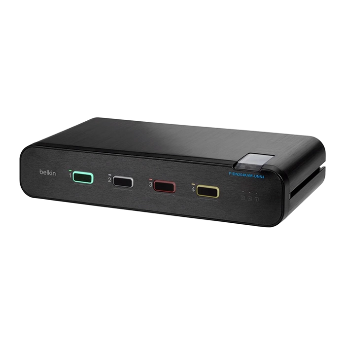 Belkin F1DN204KVM-UNN4 | 4 x Ports Dual Head Universal 2nd Gen Secure KVM Switch Refurbished - Belkin refurbished available on Gotodirect