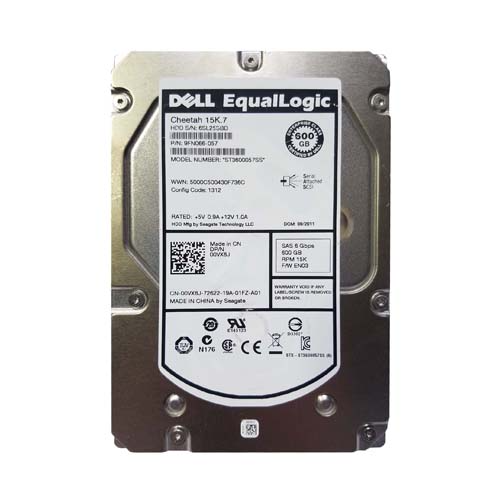 Dell 00VX8J | 600GB 15000RPM SAS 6Gb/s 16MB Cache 3.5-Inch Hard Drive for EqualLogic SAN Storage Array Refurbished - Dell refurbished available on Gotodirect