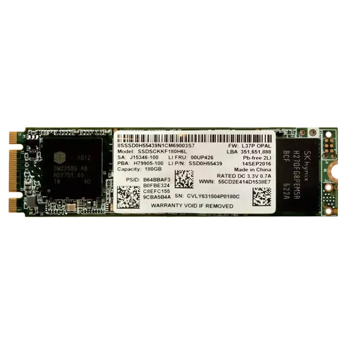 Lenovo 00UP426 | 180GB Triple-Level Cell SATA 6Gb/s M.2 2280 Solid State Drive Refurbished - Lenovo refurbished available on Gotodirect