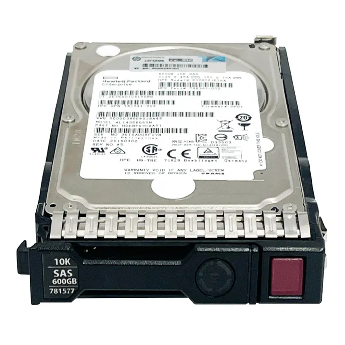 HP 781577-B21 | 600GB 10000RPM SAS 12Gb/s 2.5-Inch Internal Hard Drive with Smart Carrier Refurbished - Hewlett-Packard (ou HP en abrégé) refurbished available on Gotodirect