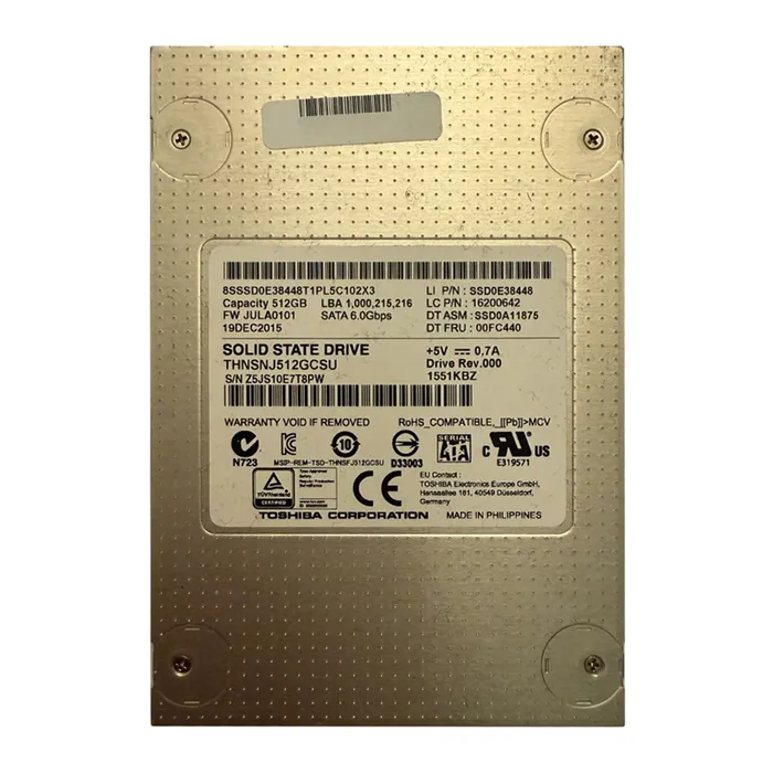 Lenovo SSD0E38448 | 512GB SATA 6Gb/s 2.5-inch Solid State Drive Refurbished - Lenovo refurbished available on Gotodirect