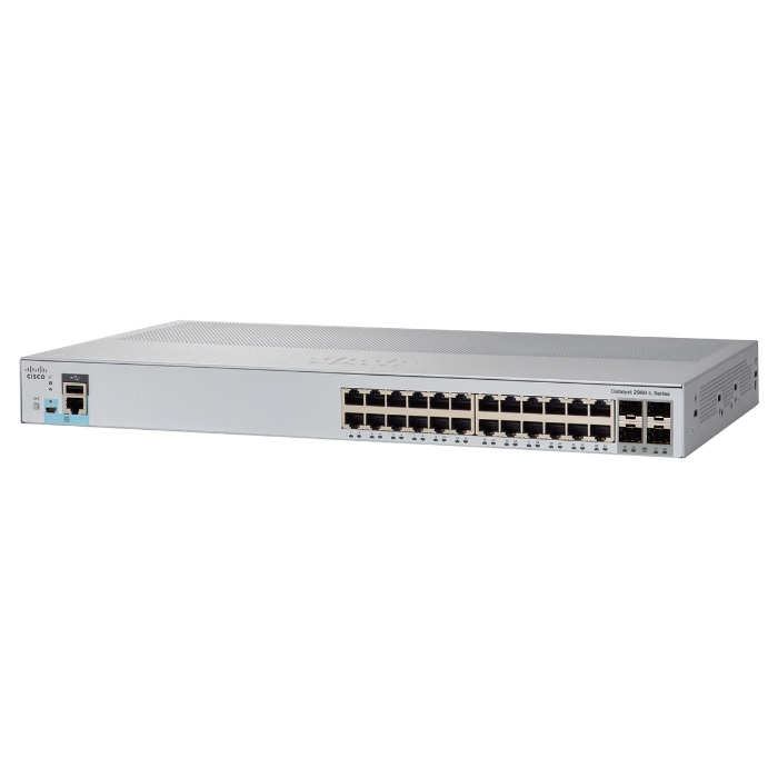 Cisco WS-C2960L-24TQ-LL | Catalyst 2960L Series 2960L-24TQ 24 x Ports 10/100/1000Base-T + 4 x SFP+ Ports Layer 2 Managed 1U Rack-Mountable Gigabit Ethernet Network Switch Refurbished - Cisco Systems Inc. refurbished available on Gotodirect