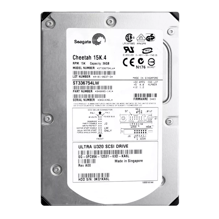 Dell FC956 | 36GB 15000RPM Ultra320 SCSI 68-Pin 3.5-Inch Hard Drive Refurbished - Dell refurbished available on Gotodirect