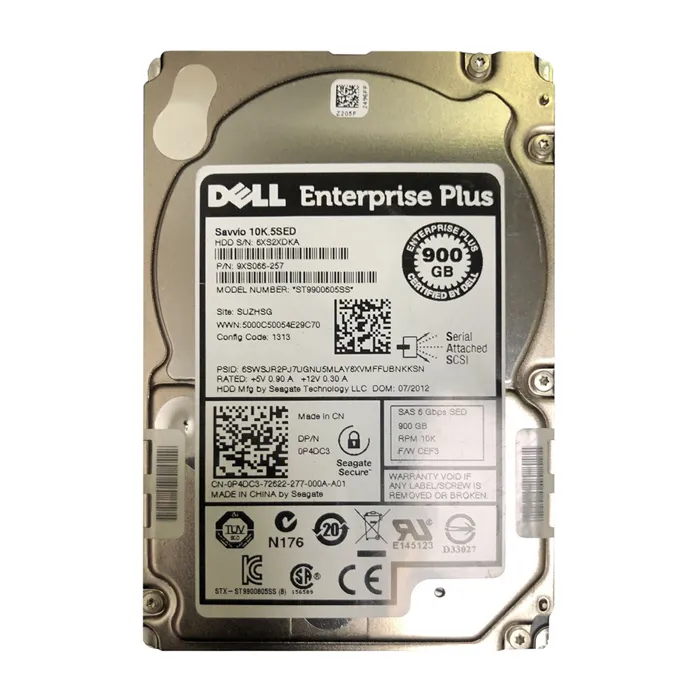 Dell 0P4DC3 | 900GB 10000RPM SAS 6Gb/s Hot-Pluggable 2.5-Inch Hard Drive for EqualLogic Storage Array Refurbished - Dell refurbished available on Gotodirect