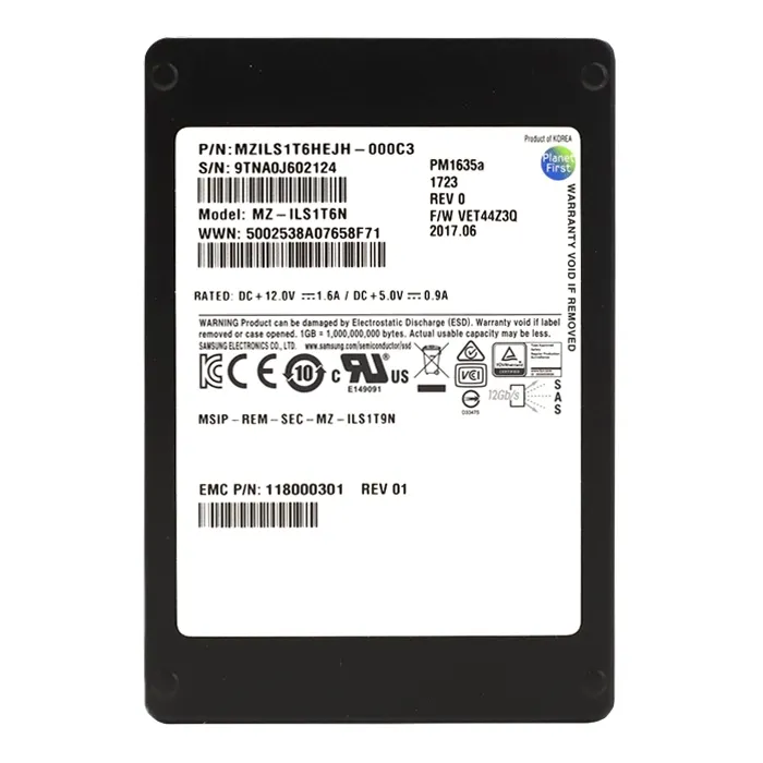 Samsung MZILS1T6HEJH-000C3 | Enterprise PM1635a Series 1.6TB Multi-Level Cell SAS 12Gb/s 2.5-Inch Solid State Drive Refurbished - Samsung refurbished available on Gotodirect