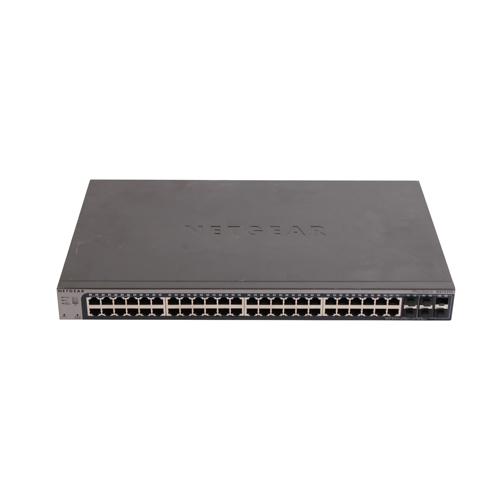 Netgear GS752TS | ProSafe 48 x Ports 10/100/1000Base-T + 2 x Ports Combo SFP + 4 x Ports SFP Layer 3 Managed 1U Rack-mountable Gigabit Ethernet Network Switch Refurbished - Netgear refurbished available on Gotodirect