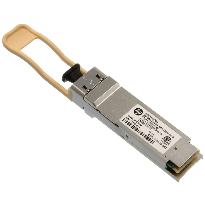 Buy HP 805755-B21 | 40Gb/s 40GBase-SR4 Multi-Mode Fibre 850nm 100m MPO Connector QSFP+ Transceiver Module for BladeSystem C-Class Refurbished - $127.86 HP 805755-B21 | 40Gb/s 40GBase-SR4 Multi-Mode Fibre 850nm 100m MPO Connector QSFP+ Transceiver Module for BladeSystem C-Class Refurbished - Hewlett-Packard (ou HP en abrégé) refurbished available on Gotodirect