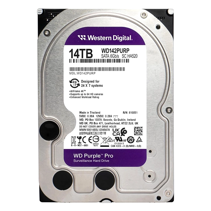 Buy Western Digital WD142PURP | Purple Pro Helium 14TB 3.5-inch 6GB/s SATA 7200RPM 512MB Cache Surveillance Hard Drive Refurbished - $1084.32 Western Digital WD142PURP | Purple Pro Helium 14TB 3.5-inch 6GB/s SATA 7200RPM 512MB Cache Surveillance Hard Drive Refurbished - Western Digital refurbished available on Gotodirect