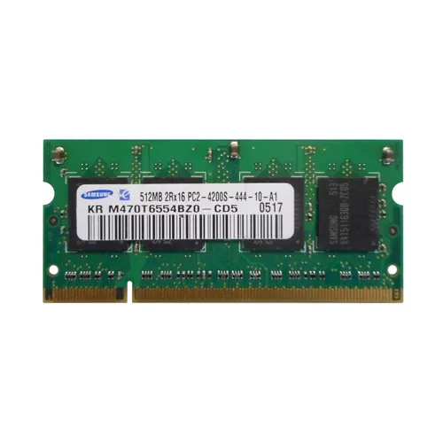 Samsung M470T6554BZO-CD5 | 512MB DDR2-533MHz PC2-4200 Non-ECC Unbuffered SODIMM CL4 2Rx16 1.8V 200-Pin Memory Module Refurbished - Samsung refurbished available on Gotodirect