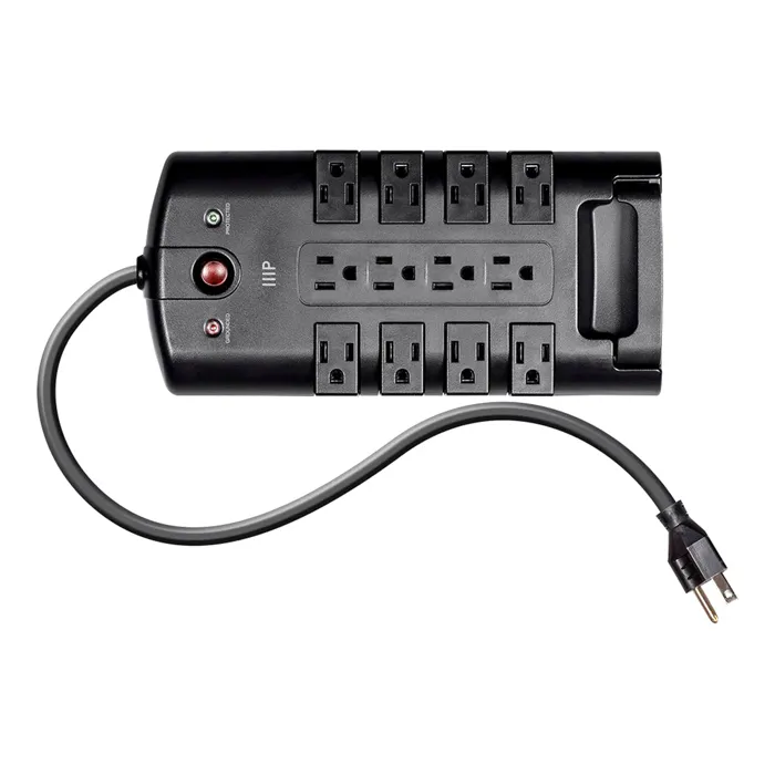Monoprice 15874 | 12 Outlet Rotating Power Strip Surge Protector Block 4320 Joules Clamping Voltage 330V 10ft Cord Refurbished -  refurbished available on Gotodirect