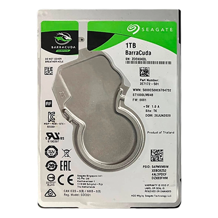 Seagate 2E7172-501 | Barracuda Compute 1TB SATA 6GB/s 5400RPM 128MB Cache 2.5-inch Internal Hard Drive Refurbished - Seagate refurbished available on Gotodirect