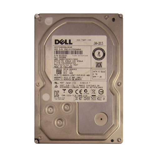 Dell 06NVK9 | 2TB 7200RPM SATA 3Gb/s Hot-Pluggable (512n) 3.5-Inch Hard Drive for PowerEdge Server & PowerVault Storage Array Refurbished - Dell refurbished available on Gotodirect