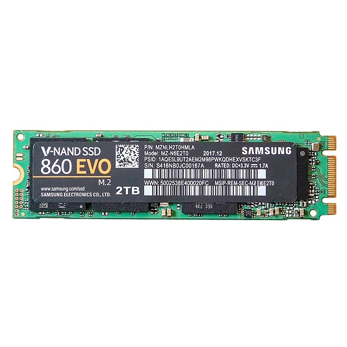 Samsung MZ-N6E2T0BW | 860 EVO Series 2TB M.2 2280 6GB/s SATA 2GB Cache V-NAND 3bit MLC Solid State Drive Refurbished - Samsung refurbished available on Gotodirect