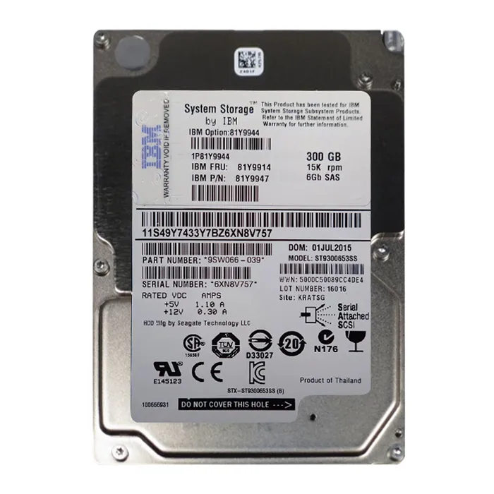 IBM 81Y9914 | 300GB 15000RPM SAS 6Gb/s 2.5-Inch 64MB Cache Hot Swap Hard Drive Refurbished -  refurbished available on Gotodirect