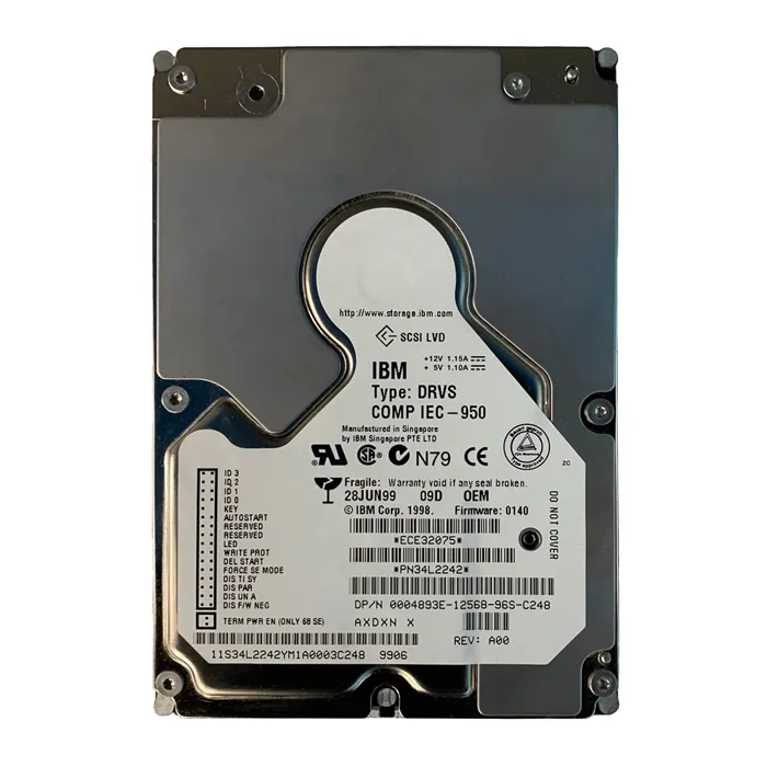 Dell 0004893E | 9GB 10000RPM Ultra2 Wide SCSI 3.5-Inch 1MB Cache Hot Swap Hard Drive Refurbished - Dell refurbished available on Gotodirect
