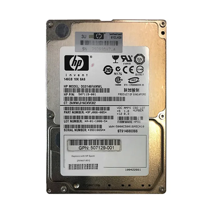 Buy HP 505607-001 | 146GB 10000RPM SAS 3Gb/s 16MB Cache SFF Hot-Pluggable Dual Port 2.5-inch Hard Drive Refurbished - $150.63 HP 505607-001 | 146GB 10000RPM SAS 3Gb/s 16MB Cache SFF Hot-Pluggable Dual Port 2.5-inch Hard Drive Refurbished - Hewlett-Packard (ou HP en abrégé) refurbished available on Gotodirect