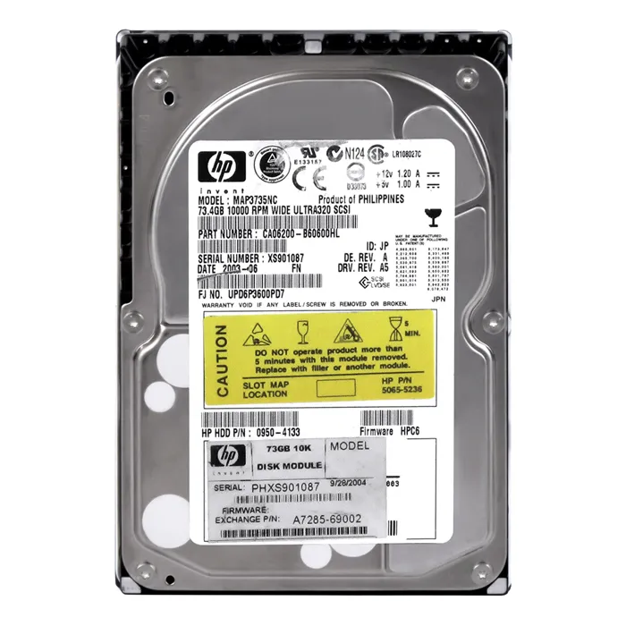 HP A7285-69002 | 72.8GB 10000RPM Ultra320 SCSI Hot Swappable LVD 80-Pin 3.5-Inch Hard Drive Refurbished - Hewlett-Packard (ou HP en abrégé) refurbished available on Gotodirect