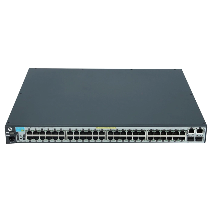 HP J9627A#ABA | Aruba 2620 Series 2620-48-PoE+ 48 x 10/100Base-TX RJ-45 PoE+ and 2 x 10/100/1000Base-T RJ-45 and 2 x SFP (mini-GBIC) Ports Layer 3 Managed Fast Ethernet Network Switch Refurbished - Hewlett-Packard (ou HP en abrégé) refurbished available on Gotodirect