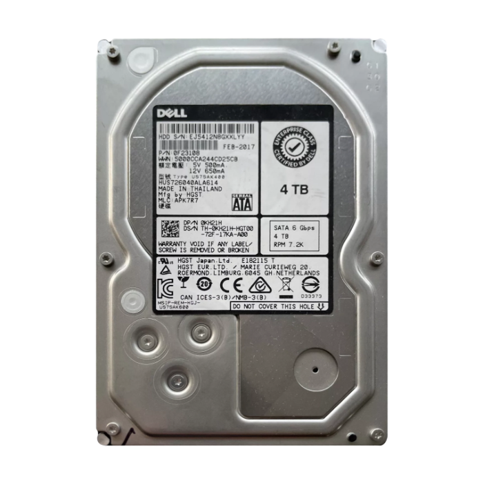 Dell KH21H | 4TB 7200RPM SATA 6Gb/s Hot-Pluggable (512n) 3.5-Inch Hard Drive for PowerEdge Servers Refurbished - Dell refurbished available on Gotodirect