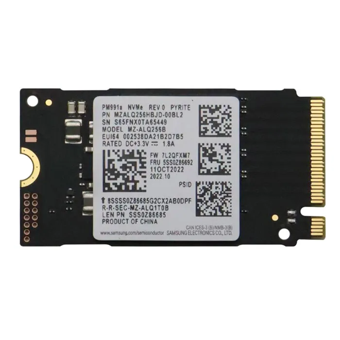 Lenovo 5SS0Z86692 | PM991A 256GB PCI Express 3.0 x4 NVMe M.2 2230 Solid State Drive Refurbished - Lenovo refurbished available on Gotodirect