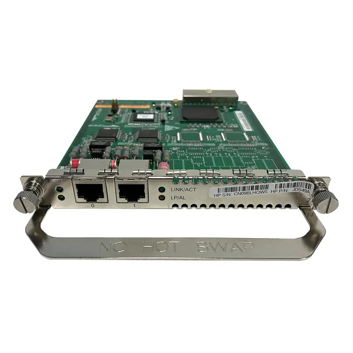 HP JD549-61101 | 2 x Ports FT1 / CT1 PRI + 2 x Ports T1 Multifunction Interface Module (MIM) for MSR Routers Refurbished - Hewlett-Packard (ou HP en abrégé) refurbished available on Gotodirect