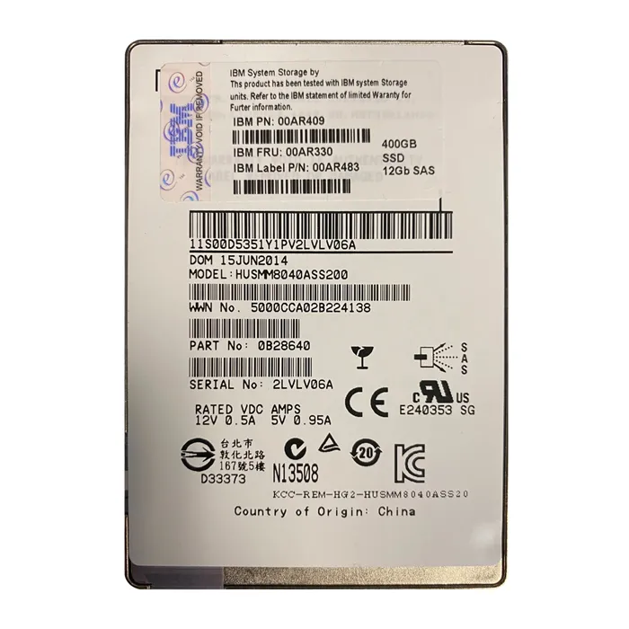 IBM 00AR483 | 400GB Multi-Level Cell SAS 12Gb/s 2.5-Inch Solid State Drive for Storwize V7000 Gen2 Refurbished -  refurbished available on Gotodirect
