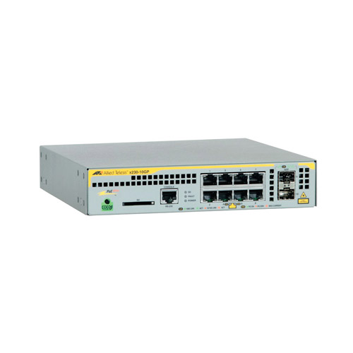 Buy Allied Telesis AT-X230-10GP-90 | x230 AT-X230-10GP 8 x Ports PoE 1000Base-T + 2 x Ports SFP Layer 3 Managed Rack-Mountable Gigabit Ethernet Network Switch Refurbished - $470.78 Allied Telesis AT-X230-10GP-90 | x230 AT-X230-10GP 8 x Ports PoE 1000Base-T + 2 x Ports SFP Layer 3 Managed Rack-Mountable Gigabit Ethernet Network Switch Refurbished - refurbished available on Gotodirect