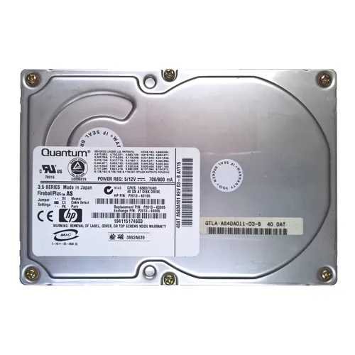 Buy HP AS40A101 | 40GB 7200RPM IDE Ultra ATA/100 (ATA-6) 3.5-Inch Hard Drive Refurbished - $225.27 HP AS40A101 | 40GB 7200RPM IDE Ultra ATA/100 (ATA-6) 3.5-Inch Hard Drive Refurbished - Hewlett-Packard (ou HP en abrégé) refurbished available on Gotodirect