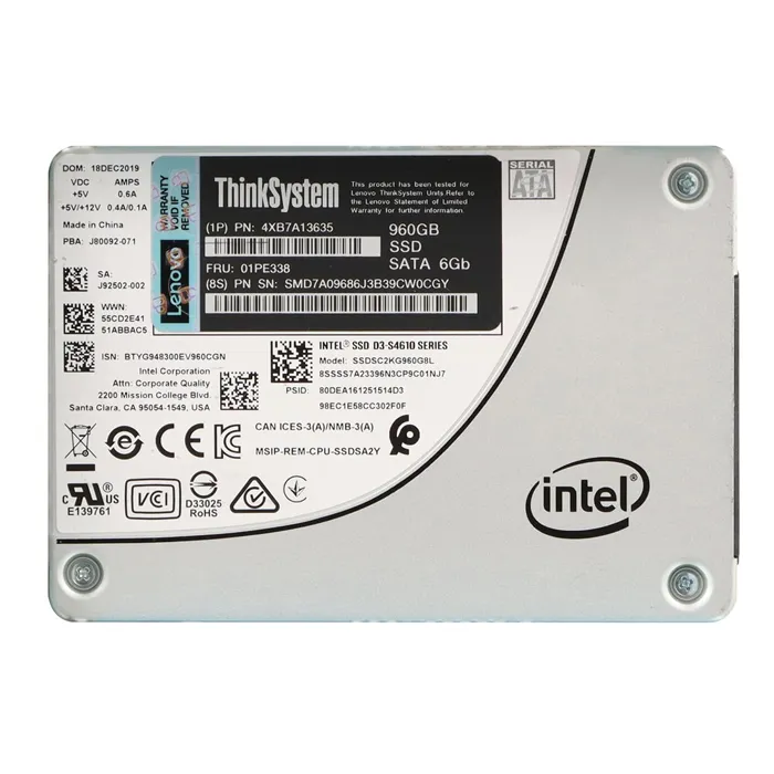 Lenovo 4XB7A13635 | 960GB SATA 6GB/s Hot Swap Mainstream Endurance 2.5-Inch Internal Solid State Drive Refurbished - Lenovo refurbished available on Gotodirect