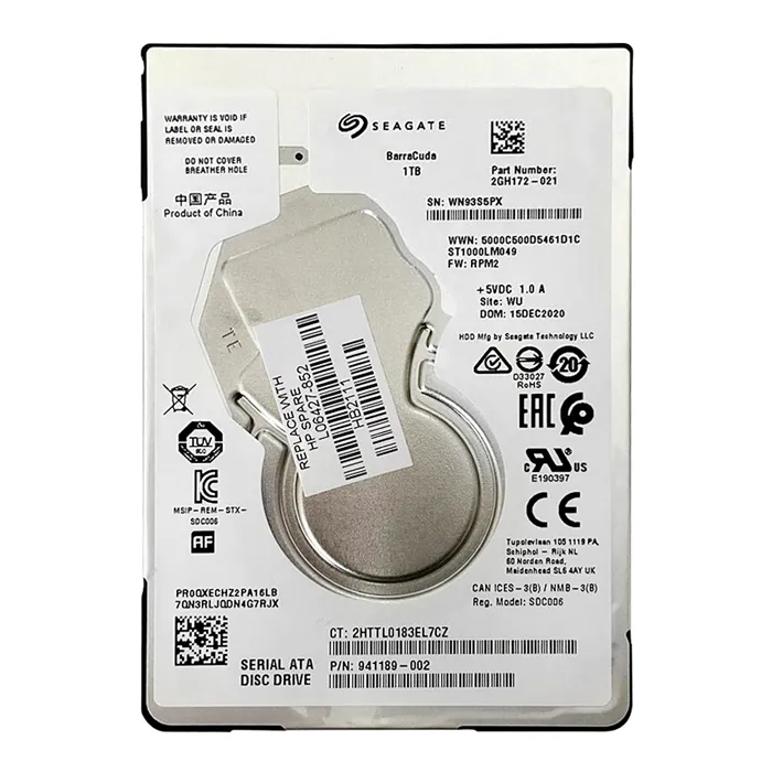 Buy HP 941189-002 | 1TB 7200RPM SATA 6Gb/s 128MB Cache 3.5-Inch Hard Drive Refurbished - $192.53 HP 941189-002 | 1TB 7200RPM SATA 6Gb/s 128MB Cache 3.5-Inch Hard Drive Refurbished - Hewlett-Packard (ou HP en abrégé) refurbished available on Gotodirect