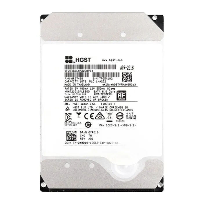 HGST HUH721010ALE600 | Ultrastar DC HC510 Series 10TB 7200RPM SATA 6Gb/s 256MB Cache 512e (Instant Secure Erase Encryption) 3.5-inch Hard Drive Refurbished - HGST (a subsidiary of Western Digital) refurbished available on Gotodirect
