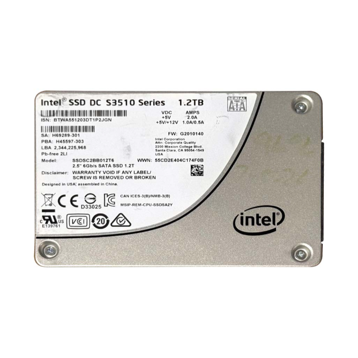 Intel SSDSC2BB012T6 | DC S3510 1.2TB Multi-Level Cell SATA 6Gb/s 2.5-Inch Solid State Drive Refurbished - Intel refurbished available on Gotodirect