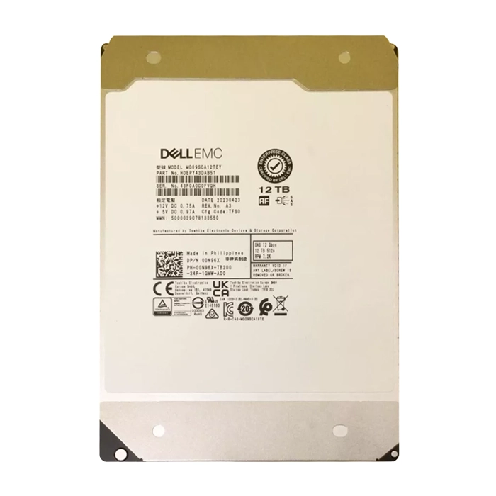 Dell 0N96X | 12TB 7200RPM 12Gb/s SAS Hot Plug 256MB Cache 3.5-inch Hard Drive Refurbished - Dell refurbished available on Gotodirect