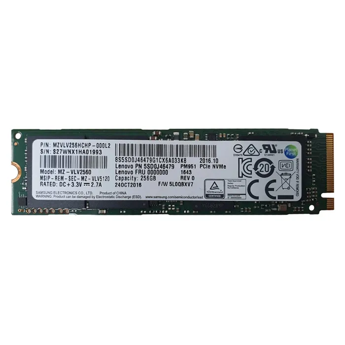 Samsung MZVLV256HCHP-000L2 | PM951 Series 256GB PCI Express NVMe 3.0 x4 M.2 2280 Solid State Drive Refurbished - Samsung refurbished available on Gotodirect