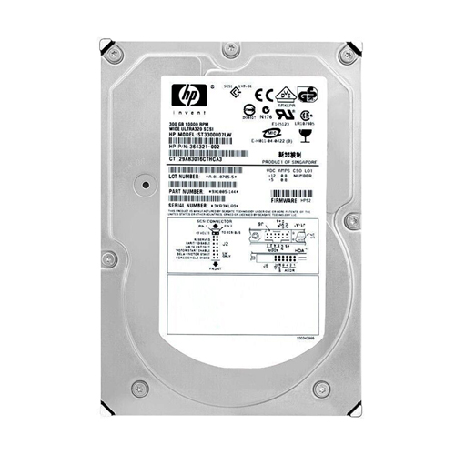 HP 364321-002 | 300GB 10000RPM Ultra320 SCSI LVD 68-Pin Hot-Pluggable 3.5-inch Hard Drive Refurbished - Hewlett-Packard (ou HP en abrégé) refurbished available on Gotodirect