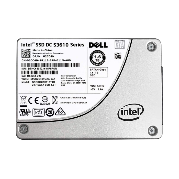Dell 02CC4N | 1.6TB Multi-Level Cell SATA 6Gb/s Mixed Use 2.5-Inch Solid State Drive Refurbished - Dell refurbished available on Gotodirect