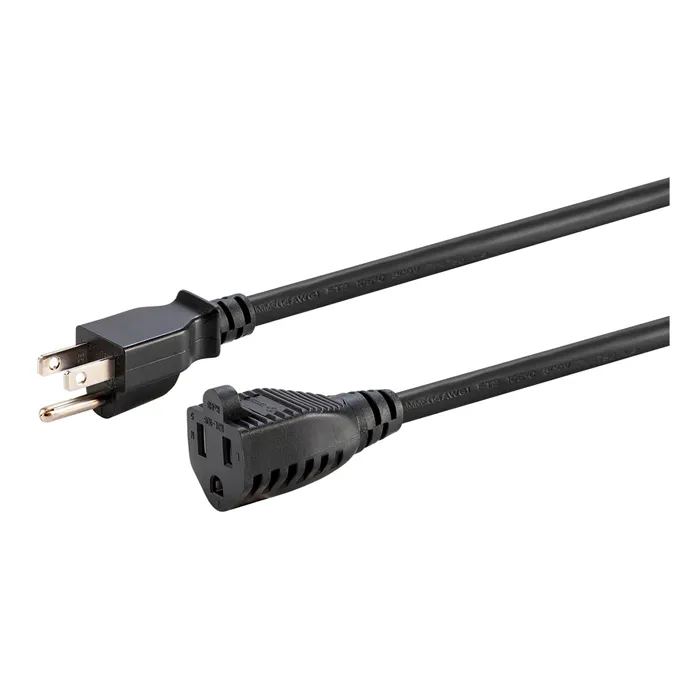 Monoprice 40141 | Extension Cord Outdoor NEMA 5-15P to NEMA 5-15R 14AWG 15A 125V 3-Prong Black 50ft Refurbished -  refurbished available on Gotodirect