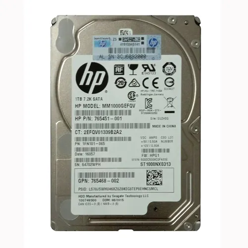 HP 765451-001 | 1TB 7200RPM SATA 6Gb/s Hot-Swappable (512e) 3.5-Inch Midline Hard Drive for ProLiant Server & Storage Array Refurbished - Hewlett-Packard (ou HP en abrégé) refurbished available on Gotodirect