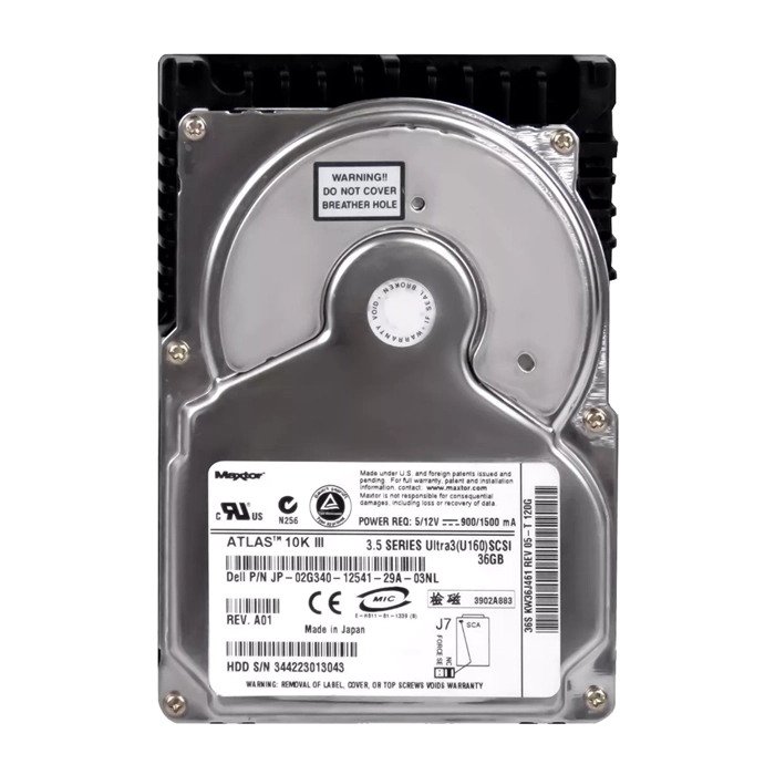 Dell 02G340 | 36GB 10000RPM Ultra160 SCSI Hot-Pluggable 3.5-Inch Hard Drive for PowerEdge Server & PowerVault Storage Array Refurbished - Dell refurbished available on Gotodirect