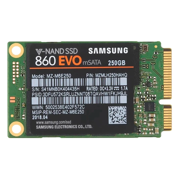 Samsung MZ-M6E250BW | 860 EVO Series 250GB mSATA 6GB/s SATA 512MB Cache V-NAND 3bit MLC Solid State Drive Refurbished - Samsung refurbished available on Gotodirect