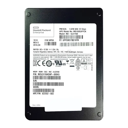 HP MO1600JFFCK | 1.6TB SAS 12Gb/s Mixed Use Mainstream Endurance Hot-Swappable 2.5-Inch Solid State Drive for ProLiant Servers Refurbished - Hewlett-Packard (ou HP en abrégé) refurbished available on Gotodirect