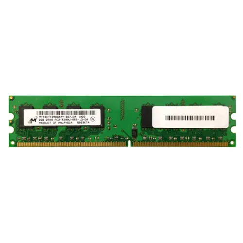Micron MT16HTF25664AY-667J3A | 2GB DDR2-667MHz PC2-5300 Non-ECC Unbuffered UDIMM CL5 2Rx8 1.8V 240-Pin Memory Module Refurbished -  refurbished available on Gotodirect