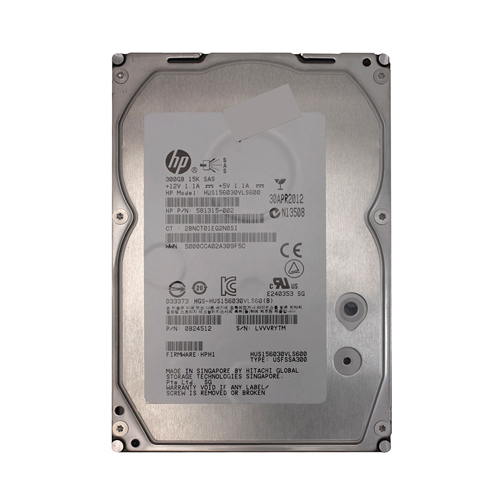 Buy HP 581315-002 | 300GB 15000RPM SAS 3Gb/s 64MB Cache Hot-Pluggable Dual Port 3.5-inch Hard Drive Refurbished - $206.67 HP 581315-002 | 300GB 15000RPM SAS 3Gb/s 64MB Cache Hot-Pluggable Dual Port 3.5-inch Hard Drive Refurbished - Hewlett-Packard (ou HP en abrégé) refurbished available on Gotodirect