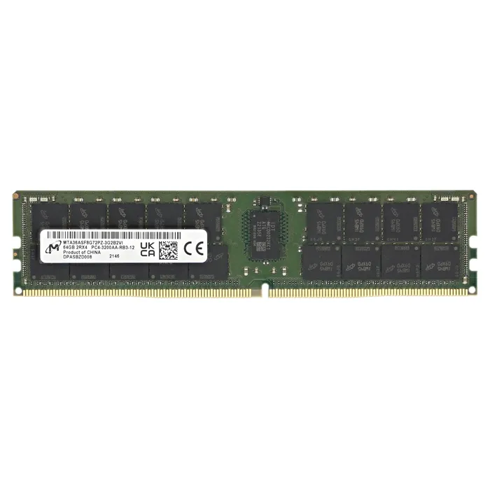 Micron MTA36ASF8G72PZ-3G2B2 | 64GB DDR4-3200MHz PC4-25600 ECC Registered RDIMM CL22 2Rx4 1.2V 288-Pin Memory Module Refurbished -  refurbished available on Gotodirect