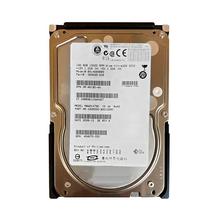 Buy HP 365695-008 | 146GB 10000RPM Ultra320 SCSI LVD 80-Pin Hot Swappable 3.5-Inch Hard Drive Refurbished - $110.00 HP 365695-008 | 146GB 10000RPM Ultra320 SCSI LVD 80-Pin Hot Swappable 3.5-Inch Hard Drive Refurbished - Hewlett-Packard (ou HP en abrégé) refurbished available on Gotodirect