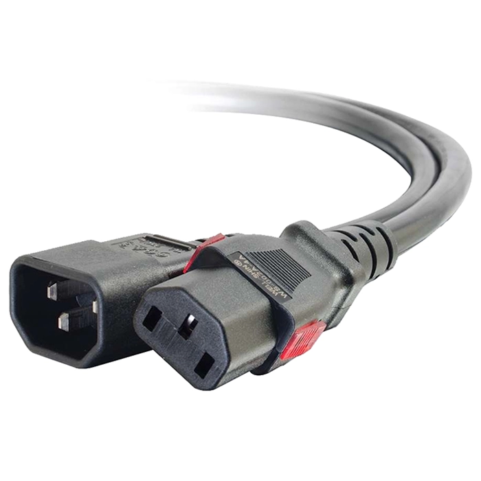 C2G 10361 | 10ft Locking C14 To C13 10A 250V Power Cord Black - TAA Compliant Refurbished -  refurbished available on Gotodirect
