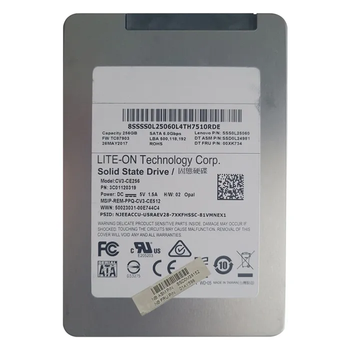 Lenovo 01AY598 | 256GB Multi-Level Cell SATA 6Gb/s 2.5-Inch Solid State Drive Refurbished - Lenovo refurbished available on Gotodirect