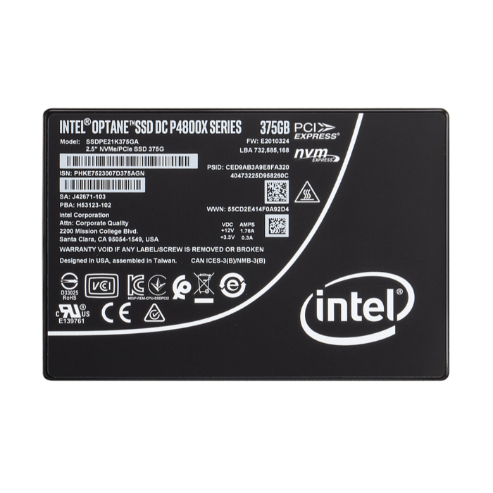Intel SSDPE21K375GA | Optane DC P4800X 375GB 3D Xpoint PCI-Express 3.0 x4 NVMe 2.5-Inch Solid State Drive Refurbished - Intel refurbished available on Gotodirect