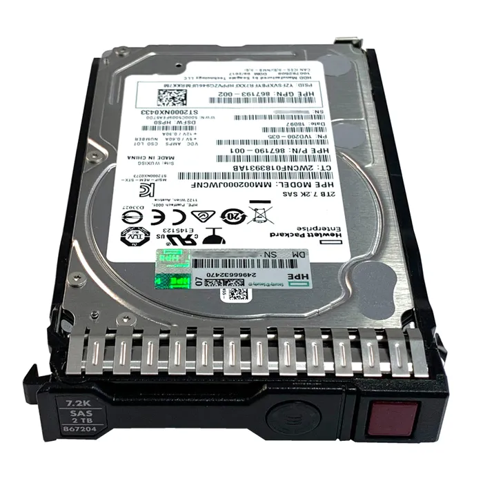 HP 867204-001 | 2TB 7200RPM SAS 12Gb/s Hot-Swappable 2.5-Inch Hard Drive Refurbished - Hewlett-Packard (ou HP en abrégé) refurbished available on Gotodirect